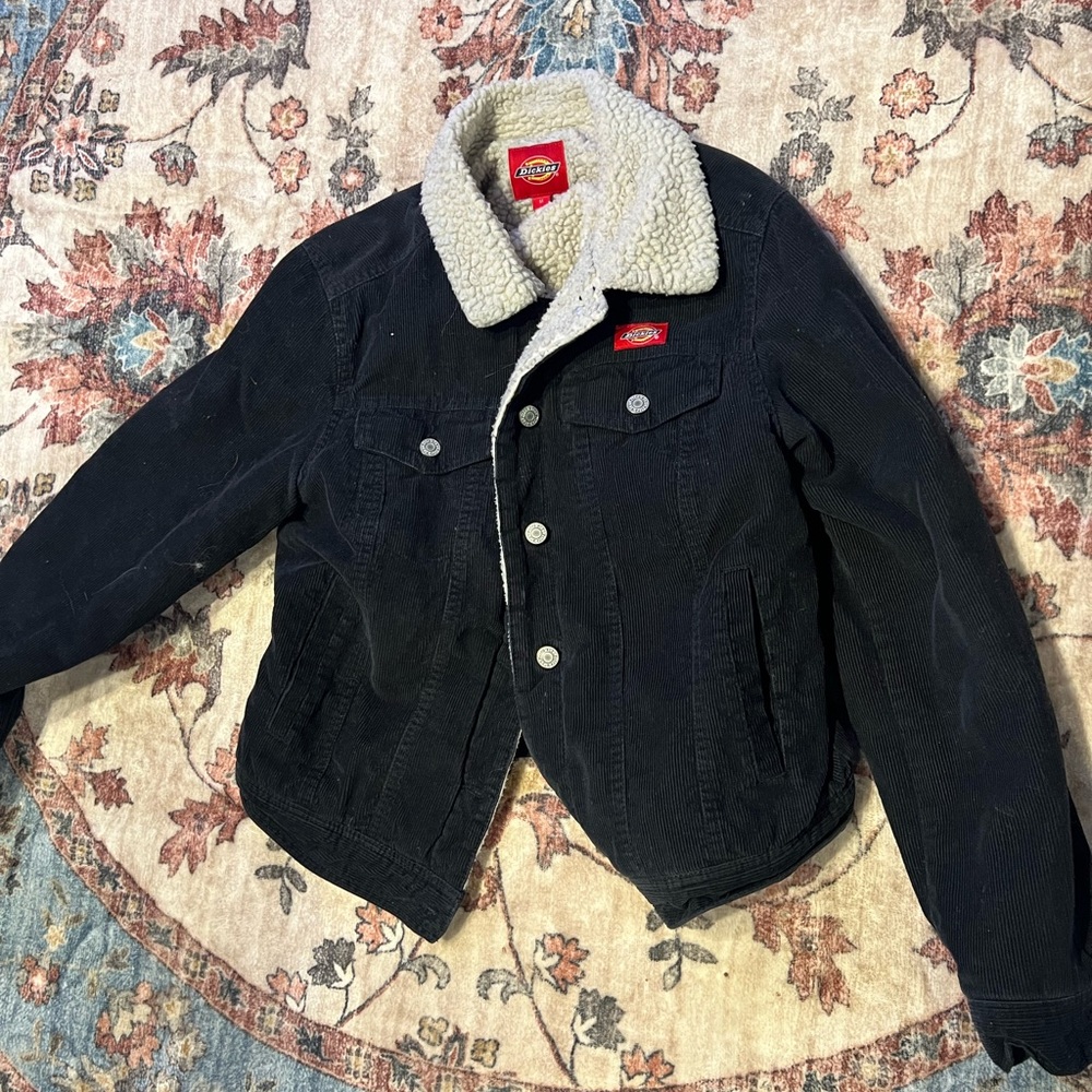 Dickies black Sherpa-Lined Denim Jacket